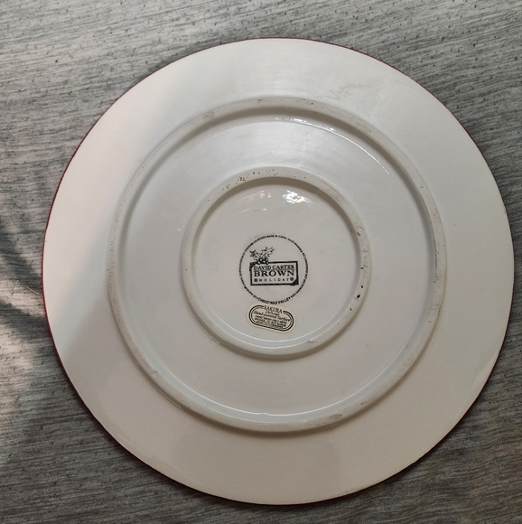 David Carter Brown Christmas Valley Children Sledding Snowmen Trivet 9.5" - Picture 5 of 7